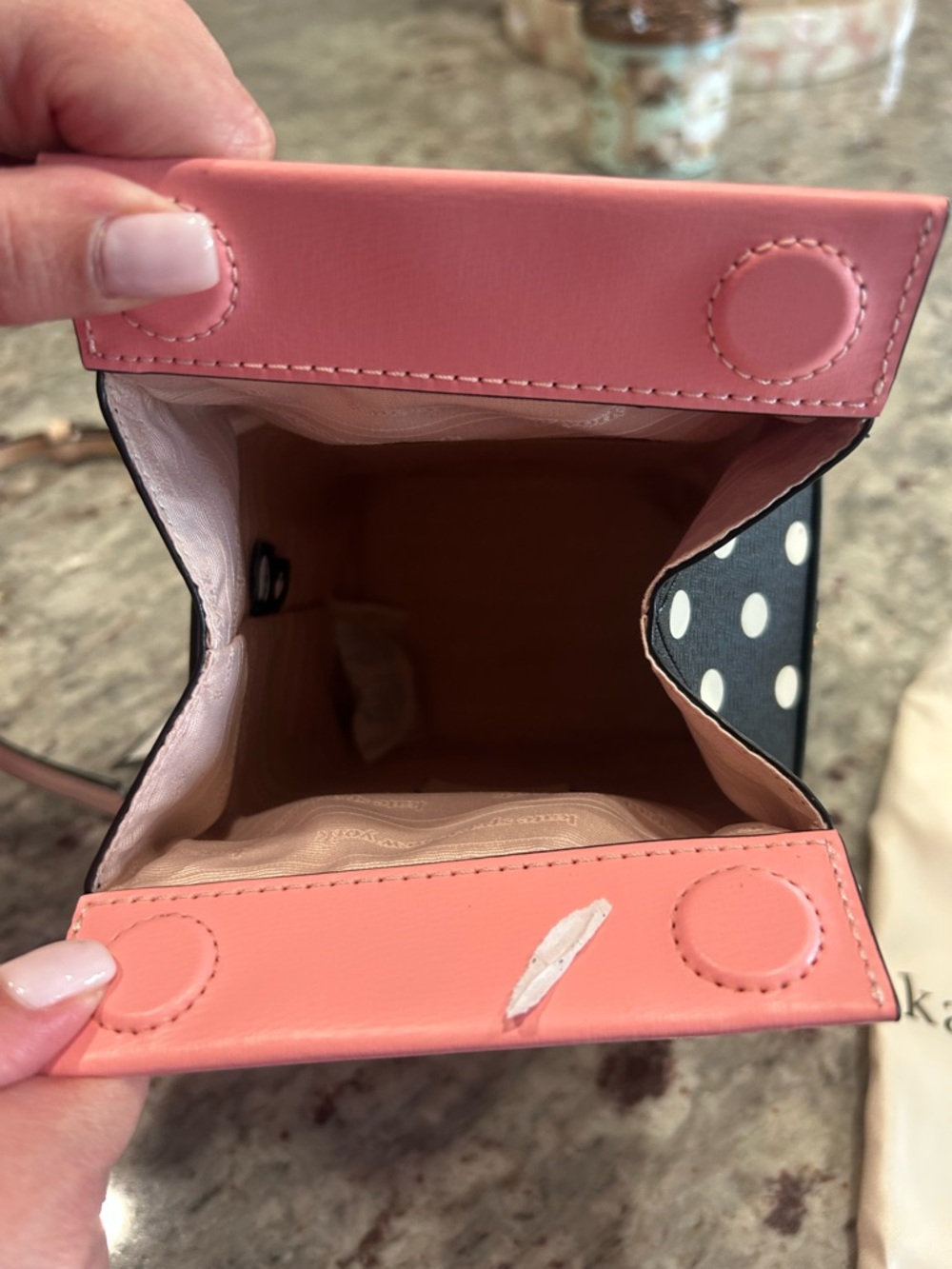 kate spade Strawberry Milk Box Crossbody Bag - Pink & Cream - Picture 5 of 5